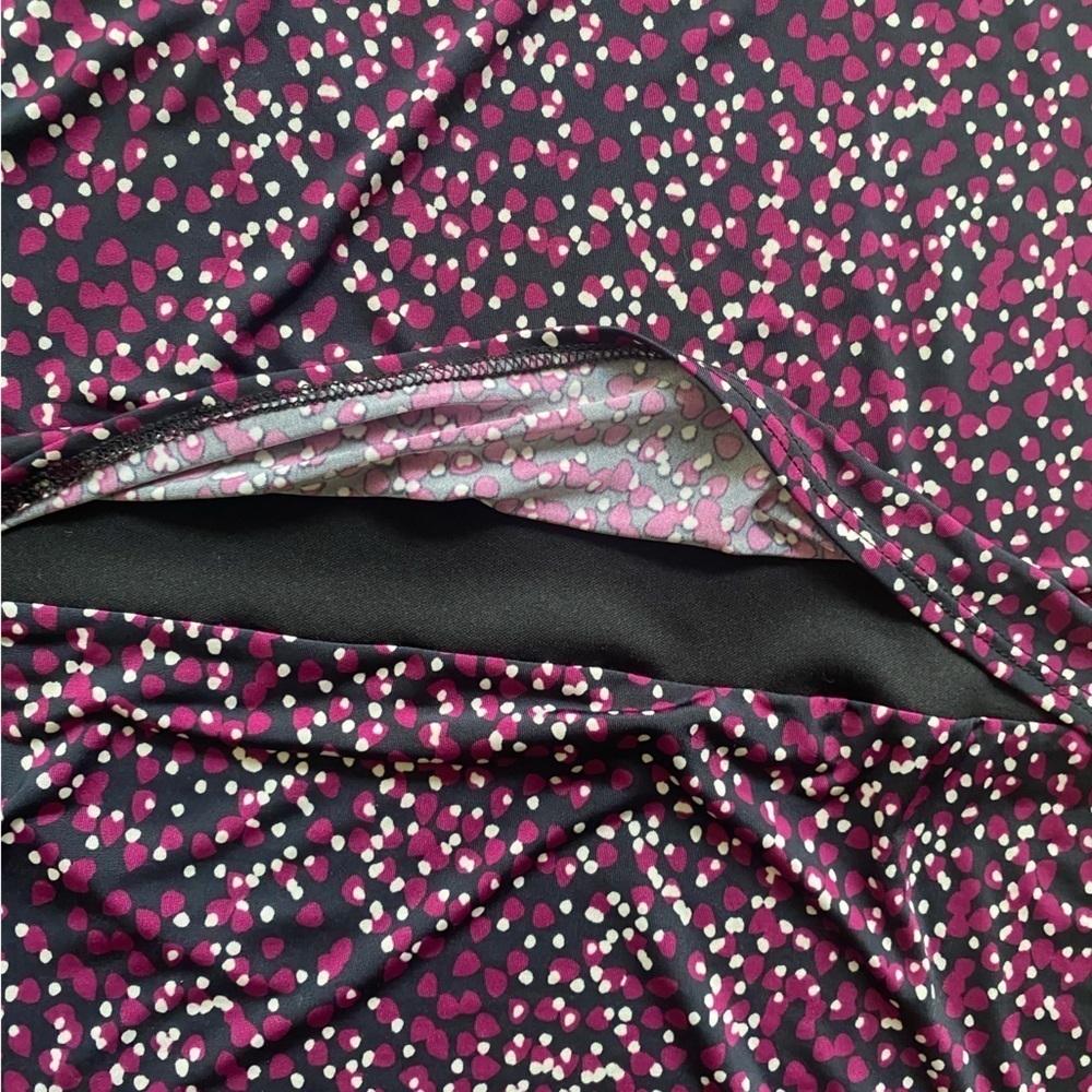 Melanie Lyne Burgundy Sleeveless Printed Top Small - Picture 5 of 9